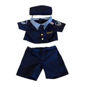 Build A Bear Workshop Air Force Military Blues Uniform Outfit And Hat